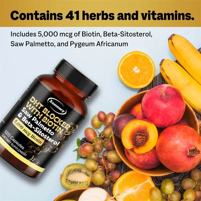 DHT Blocker for Men and Women - Promotes Hair Growth, Reduces Baldness and Hair Thinning, Save Your Hairline