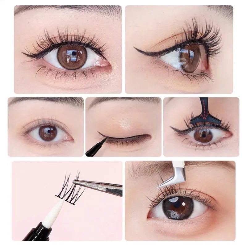 Double-ended Self-adhesive Eyelash Eyeliner Long-lasting Anti-sweat And Not Easy To Smudge Eyeliner Pencil Sticky Firm