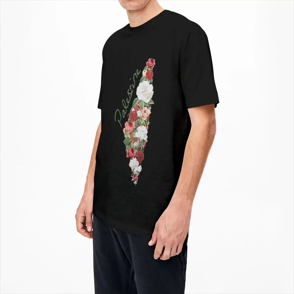 I Love Palestine T Shirt Summer Map Fashion Awesome T-Shirts Cotton Harajuku Tshirt For Men's Short-Sleeve Pattern Tees