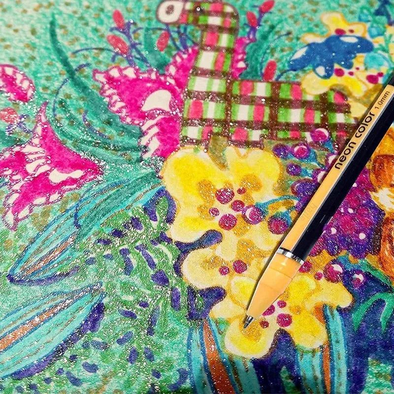 12/24Pcs Metallic Glitter Colors Gel Pens For School