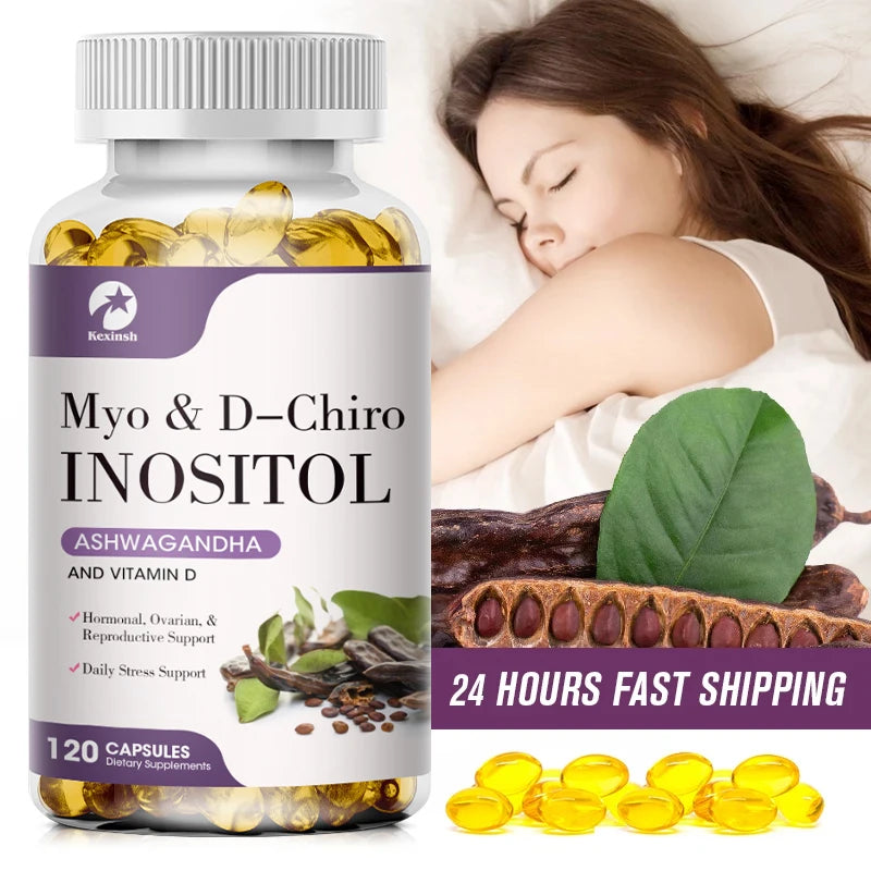 Kexinsh Myo Inositol Capsules D-Chiro Inositol Regulate Menstrual Cycle Regulate Menstrual Cycle Fertility Supplements for Women