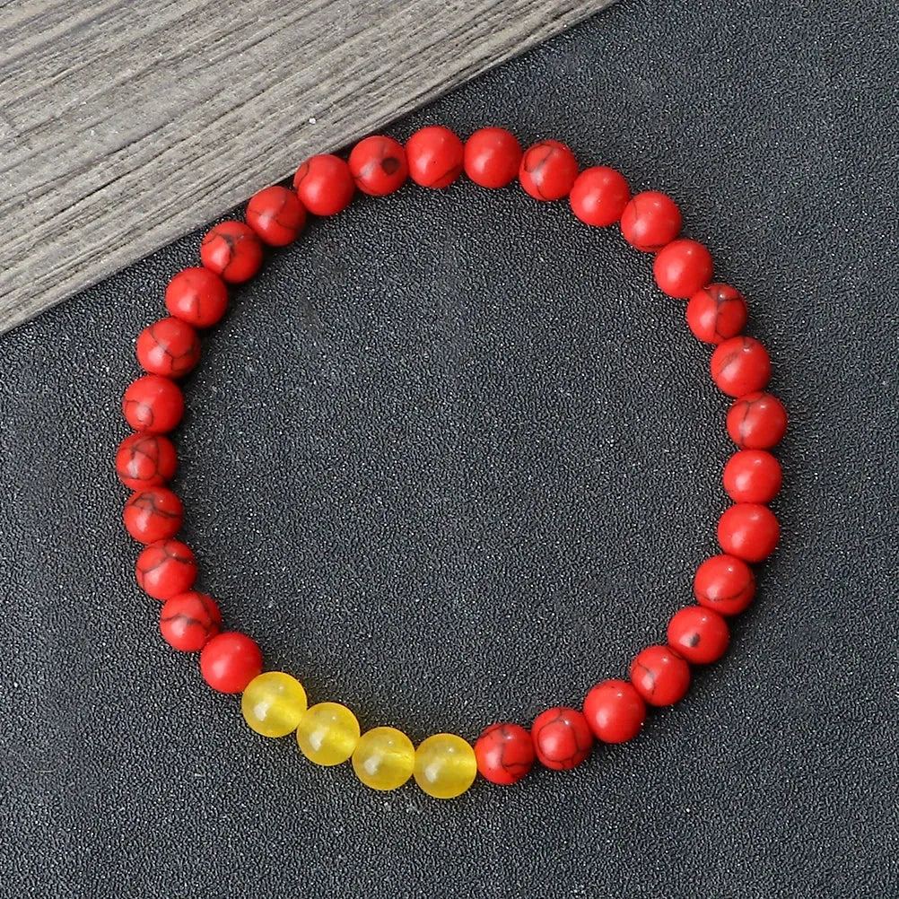 Palestine National Flag Colorful Braided Bracelet Natural Stone Beads Asian Country Kuwait Bracelets Women Men Jewelry Patriotic