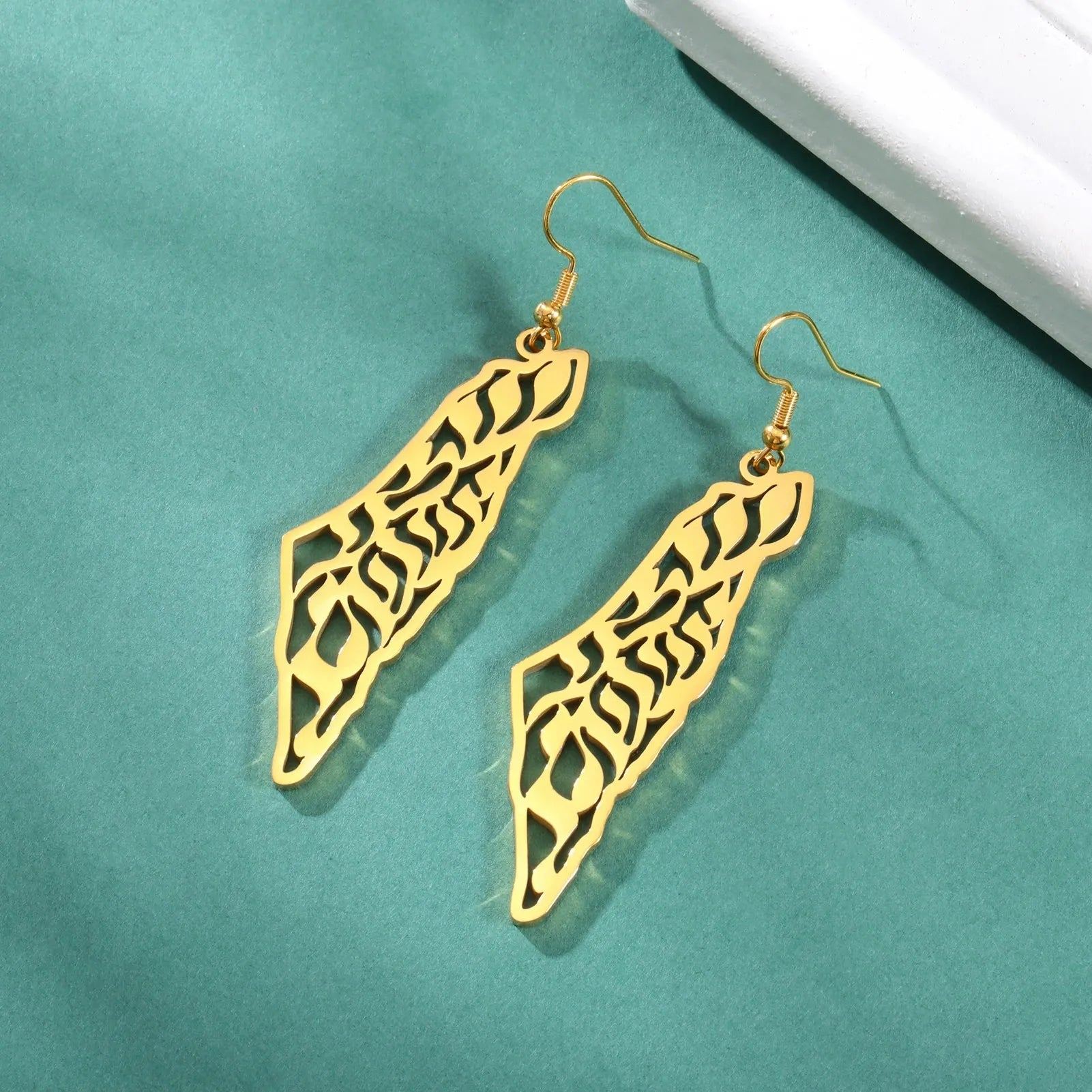 LIKGREAT Fashion Hollow Geometry Drop Earrings Simple Cute Steel Color Long Earrings For Women Men Jewelry Party Gifts Wholesale