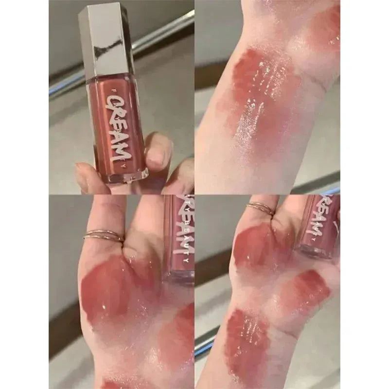 7 Colours Mirror Pearl Lip Gloss Waterproof Long-lasting Moisturising Lipstick Nourish Long Lasting Liquid Lipstick for Women