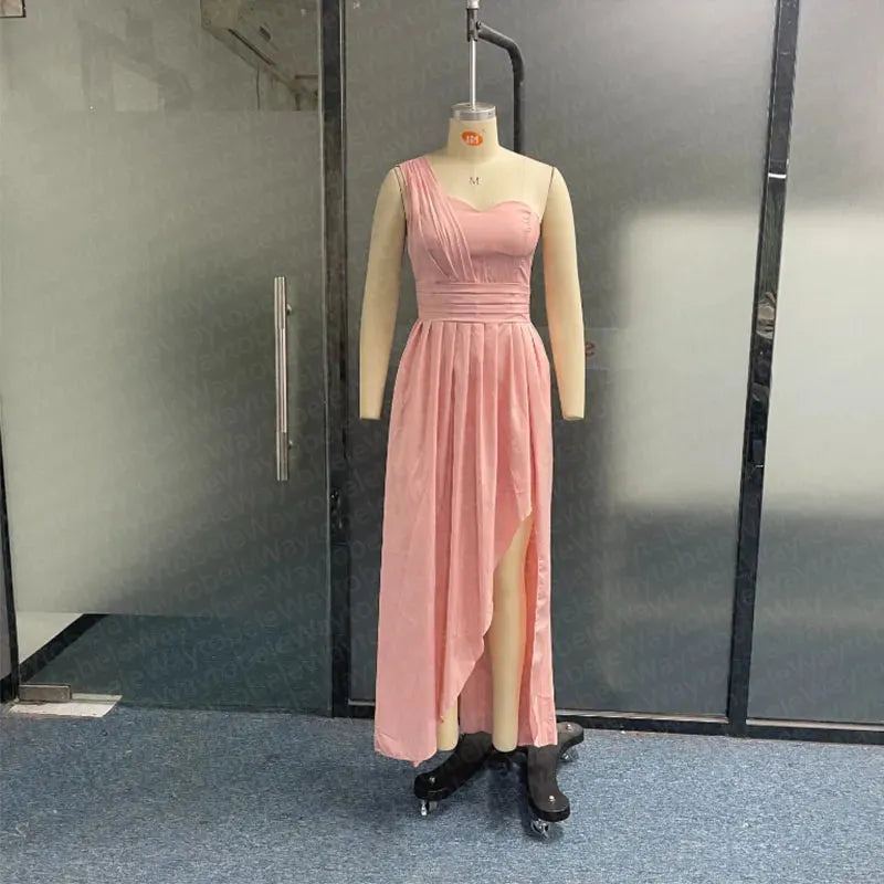 Women Maxi Dress Fashion One Shoulder Sleeveless