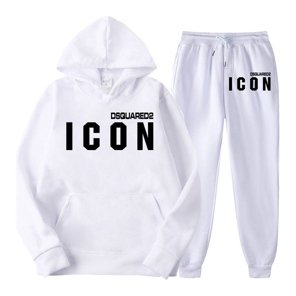 Men's Hoodie Solid Color Printing Men's Hoodie Set Leisure Fashion Men's Tracksuit Hooded Sportswear - Jointcorp