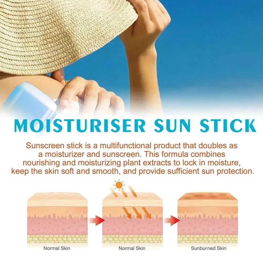 Moisturizing Sunscreen Stick Waterproof UV Protective Sun Cream Brightening Non-sticky Makeup Lightweight For All Skin Types