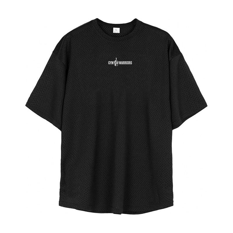 Mens Mesh Oversized Fashion Casual Quick Dry Sporting Tshirt Fitness Bodybuilding Gym Clothing - Jointcorp