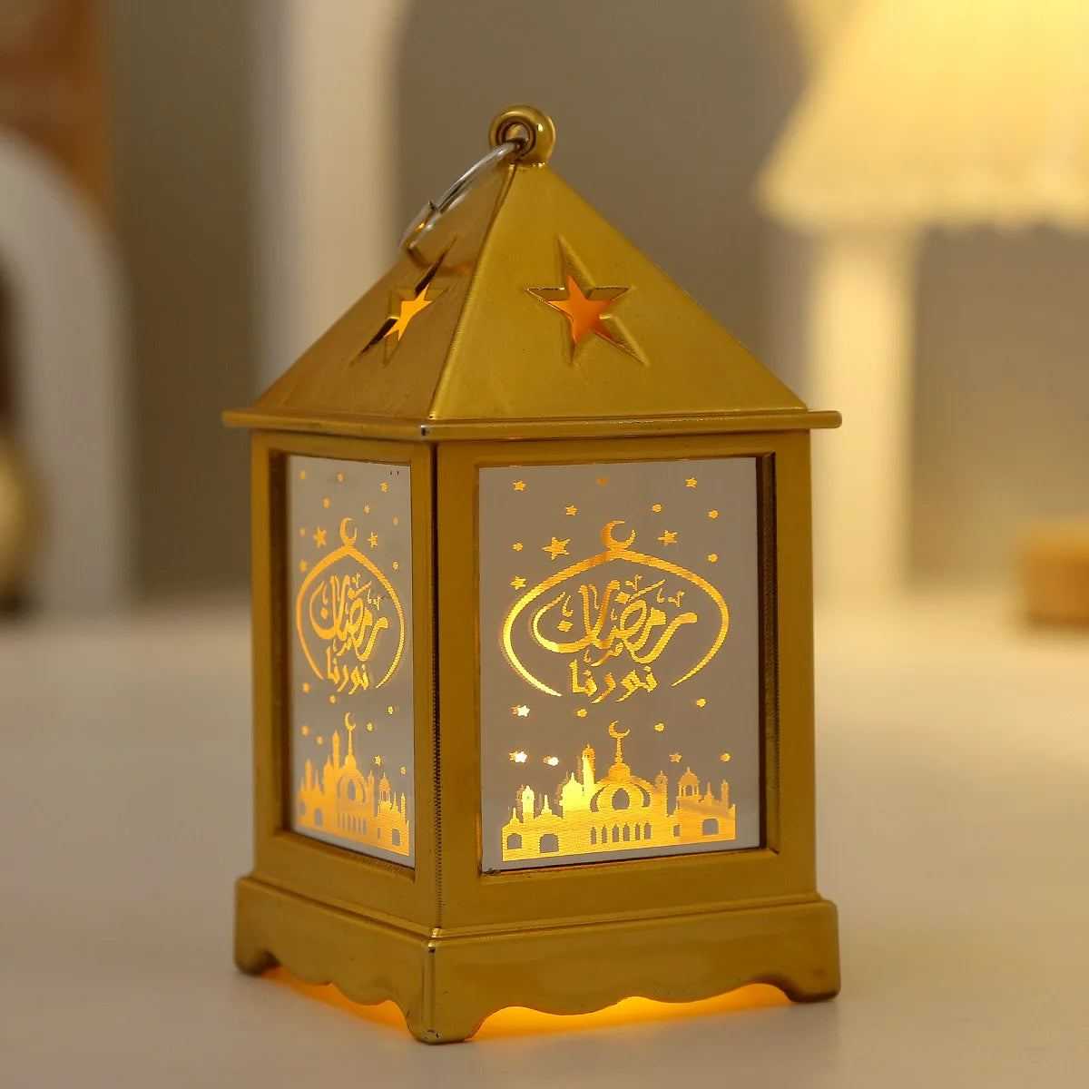 Eid Mubarak LED Lantern Creative Night Light Lamp Ramadan Kareem Decorations 2025 Muslim Ramadan Festival Lantern For Party