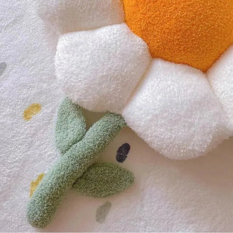 Ins Soft Flower Pillow Beautiful Cartoon Plush Pillow Toy Office Chair Home Sofa Cushion Decor Kids Lovers Lovely Birthday Gift