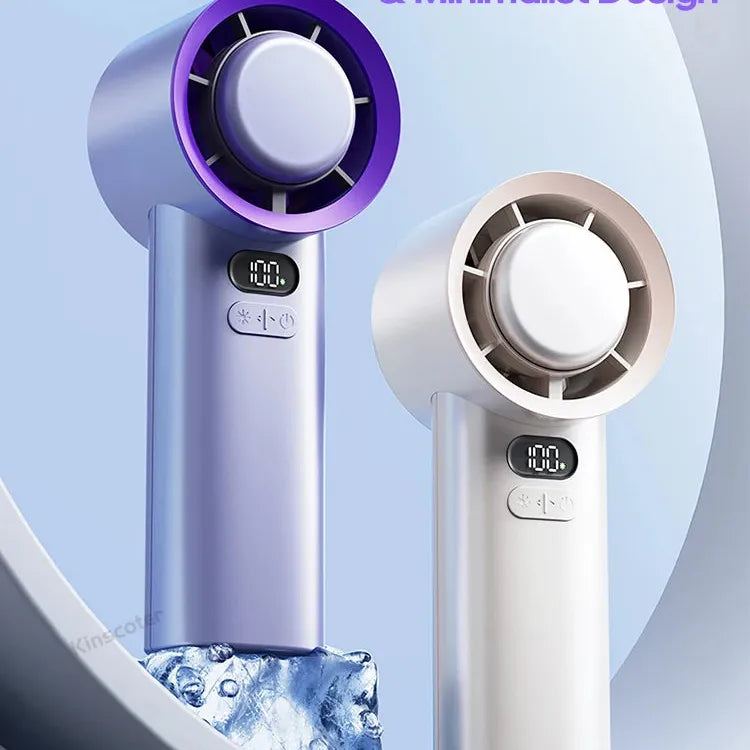 KINSCOTER Portable Handheld Turbo Fan 100 Wind Speeds Adjustable Mini Personal Fan Battery Operated Electric Eyelash Fan