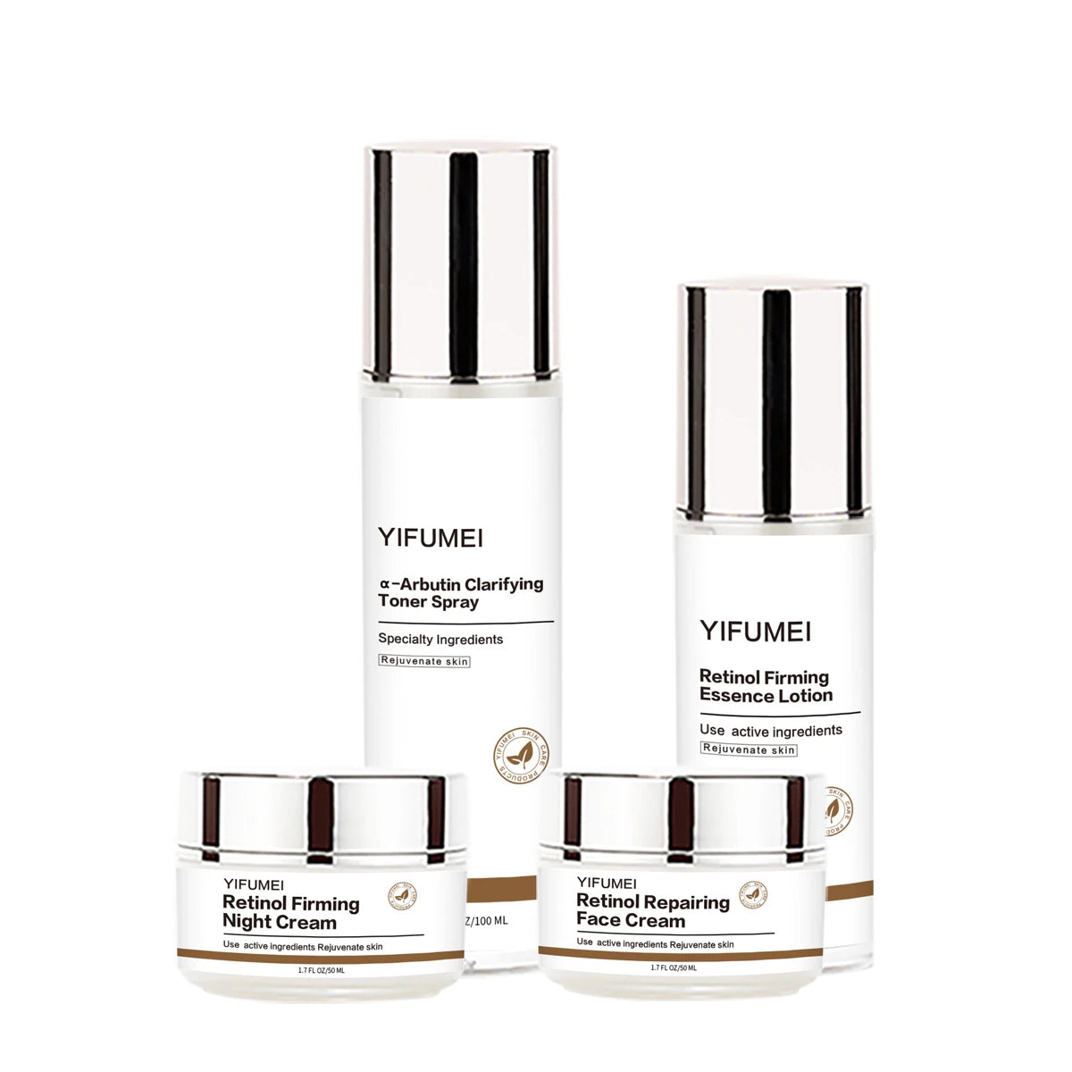 Retinol Arbutin Face Set Night & Day Moisturizing Refreshing Firming Skin Care Skin Streaming Facial Cream for All Skin Types