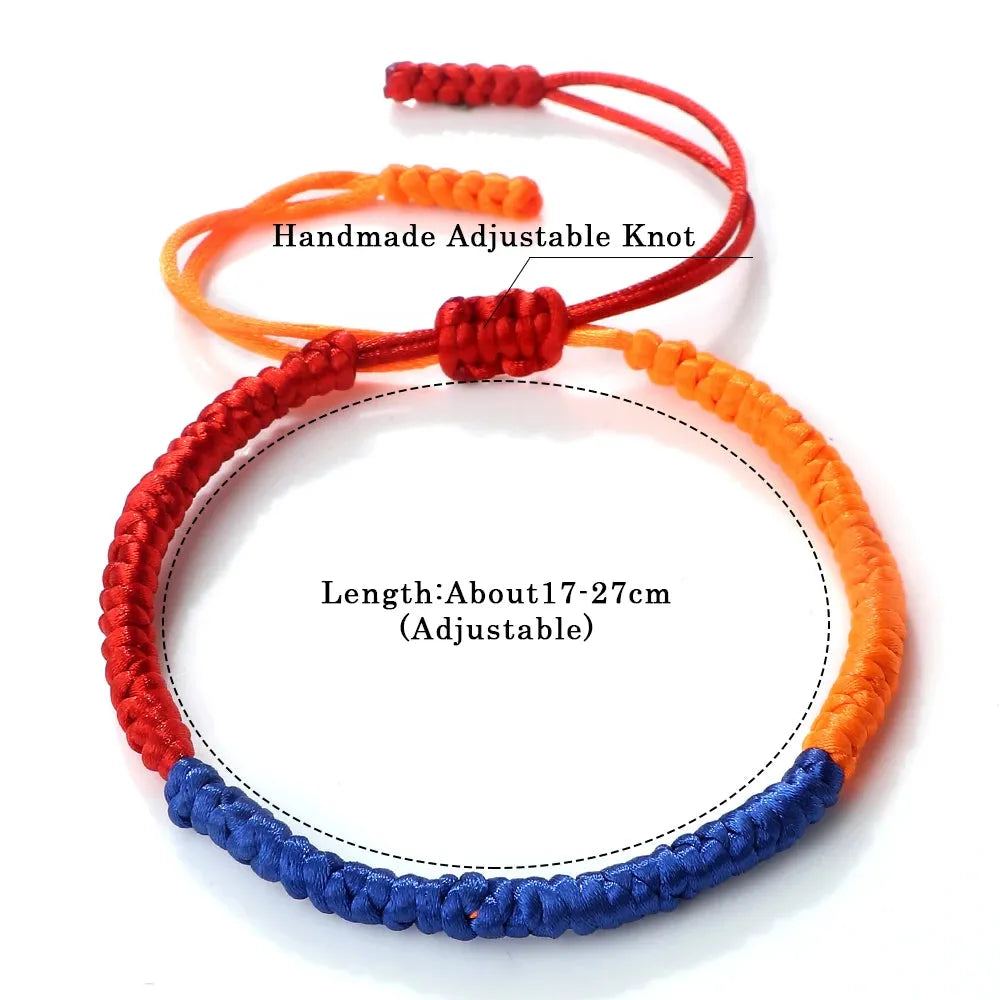 Hot Flag Color Palestine Handmade Braided Bracelet Middle Eastern Country Kuwait Qatar Mixed Colors Bracelets Jewelry Men Women