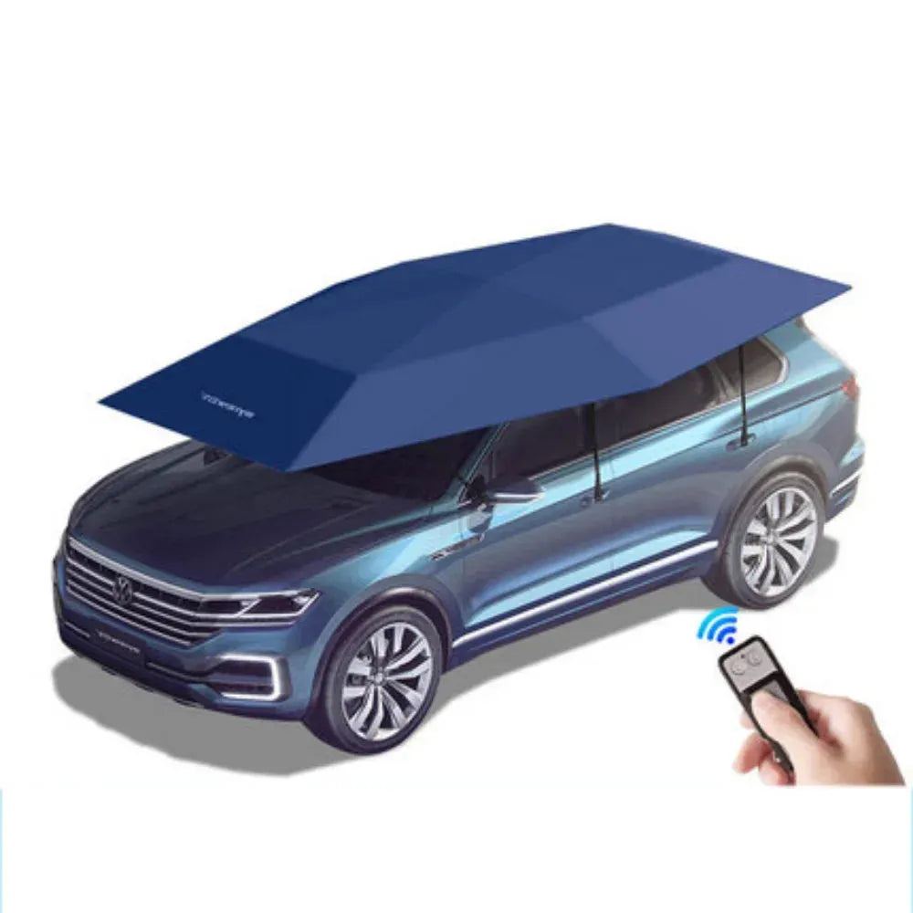 Car Umbrella Semi-Automatic Awning Tent Auto Smart Insulated Cover Outdoor Waterproof Folded Portable Canopy Cover Sun Shade