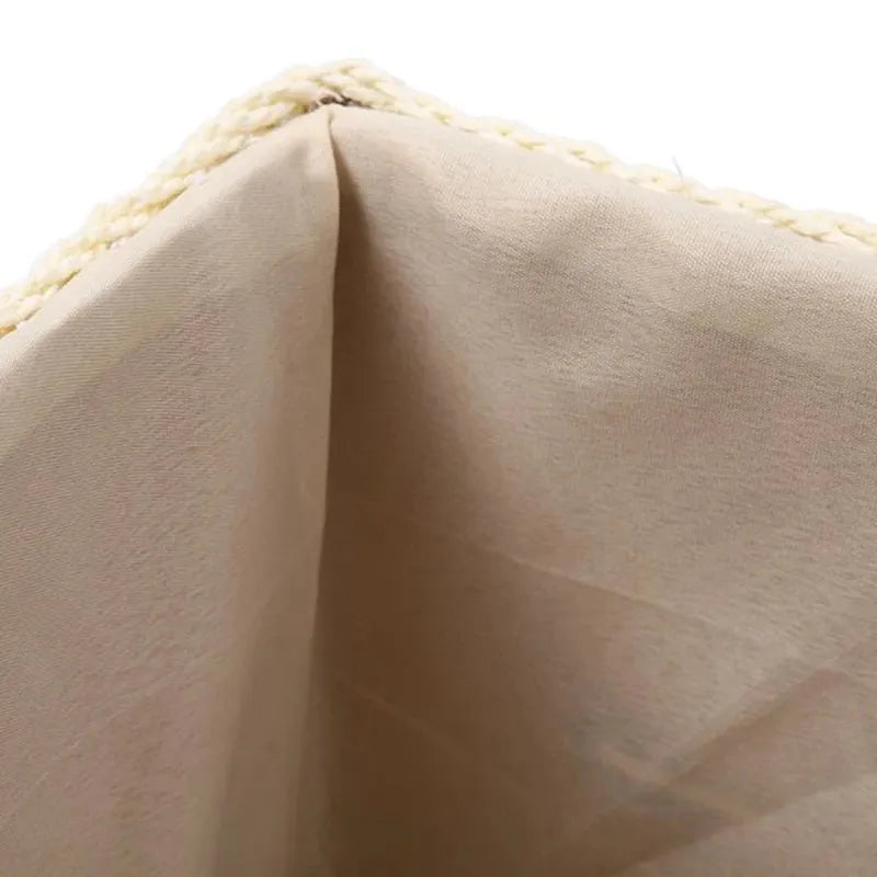 Manual Woven Storage Basket Handmade Laundry Wicker Baskets Sundries Organizer Clothes Toys Container Decoration -Brown