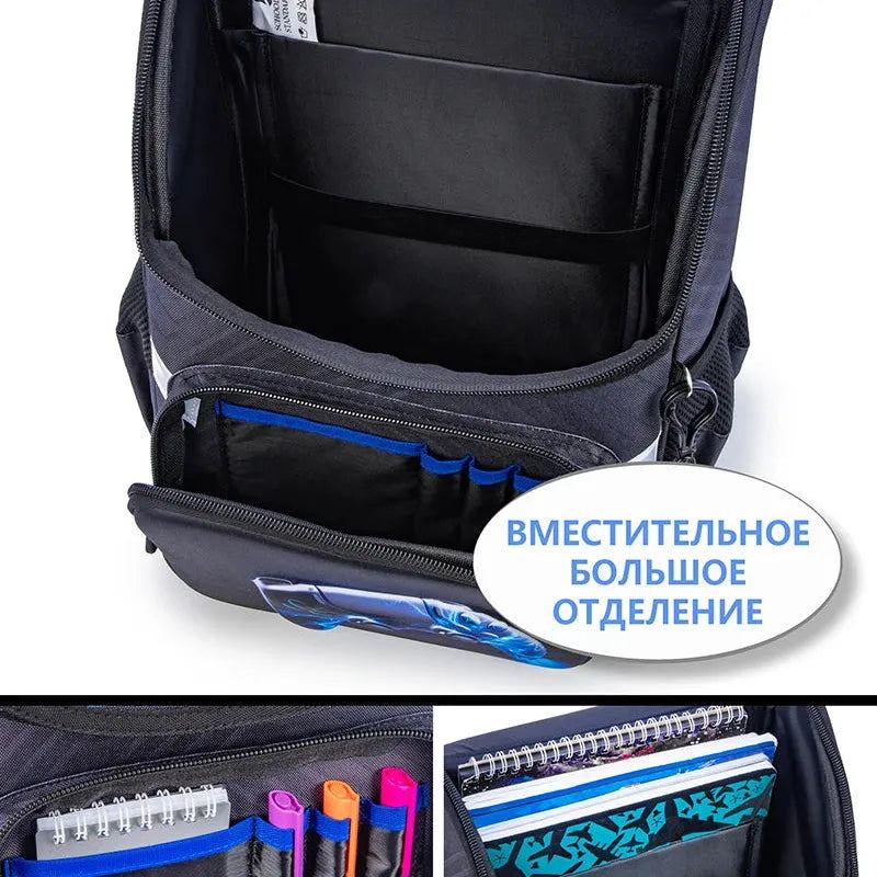Orthopedic Backpack For Boys Cartoon 3D Primary School Students Bookbags Kids Satchels Children Backpack 8 Years mochilas