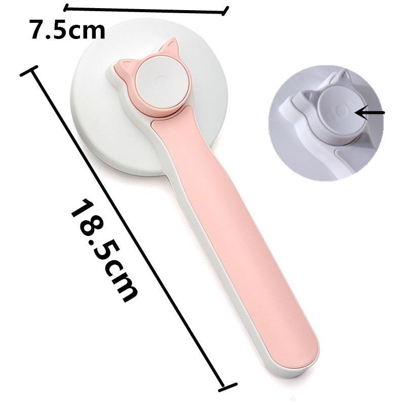 Cat Comb One-click Cat Brush Automatic Pet Hair Remover Pet Grooming Open Knot Comb for Cats Grooming Handle Brush Pet Supplies - Jointcorp