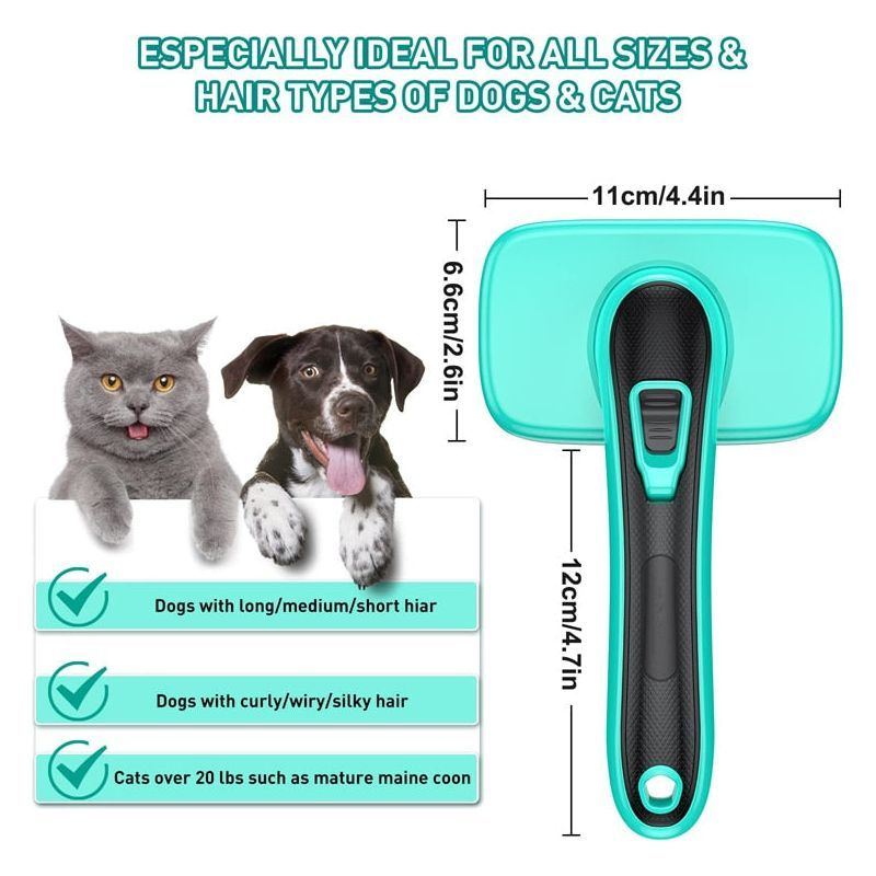 Dog Brush Pet Grooming Comb Remove Shedding Fur Mats Tangled Hair - Jointcorp