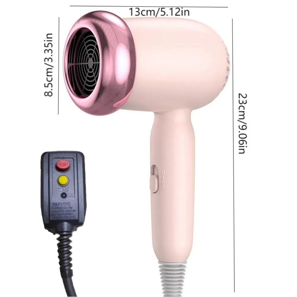 Donut Ion Hair Dryer,With Cold And Hot Air For Hair Care Without Damaging Hair,Equipped with Air Cushion Comb and Shampoo Brush