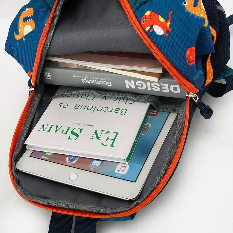 Schoolbag Cute Animal Cartoon Dinosaur Nylon Comfortable Chic Fashionable Backpack for Kids Boy Girl Kindergarten - Jointcorp