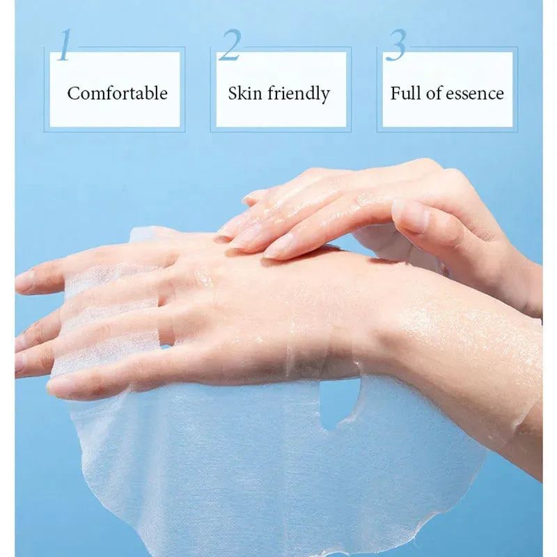 10pcs Hyaluronic Acid Facial Masks Brightening Firming Hydrating Moisturizing skincare Face Mask Sheet Masks Skin Care Products