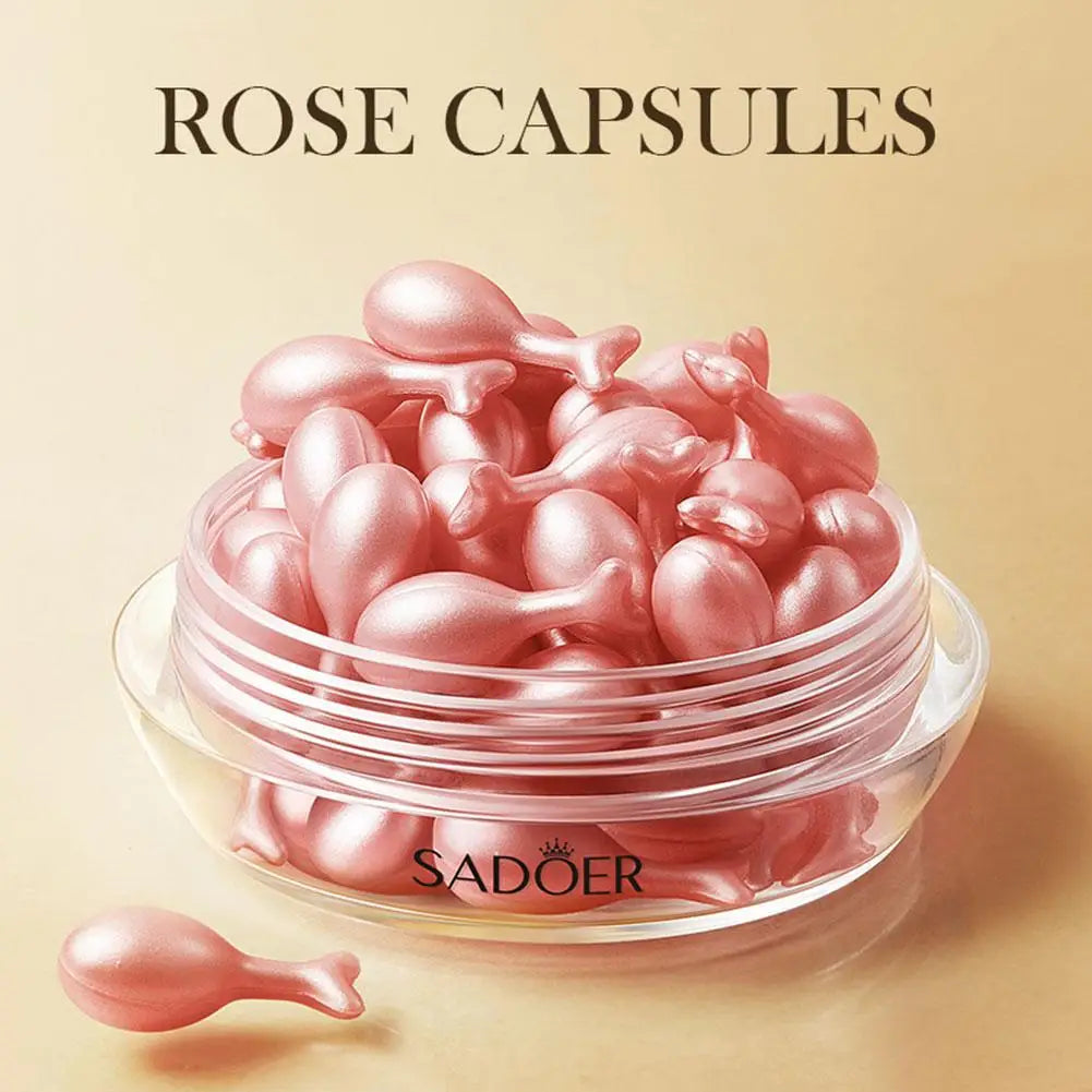 Placental Essence Capsule Snail Capsule Rose Capsule Brightening Moisturizing Hydrating Nourishing Smoothing Faical Skin Care
