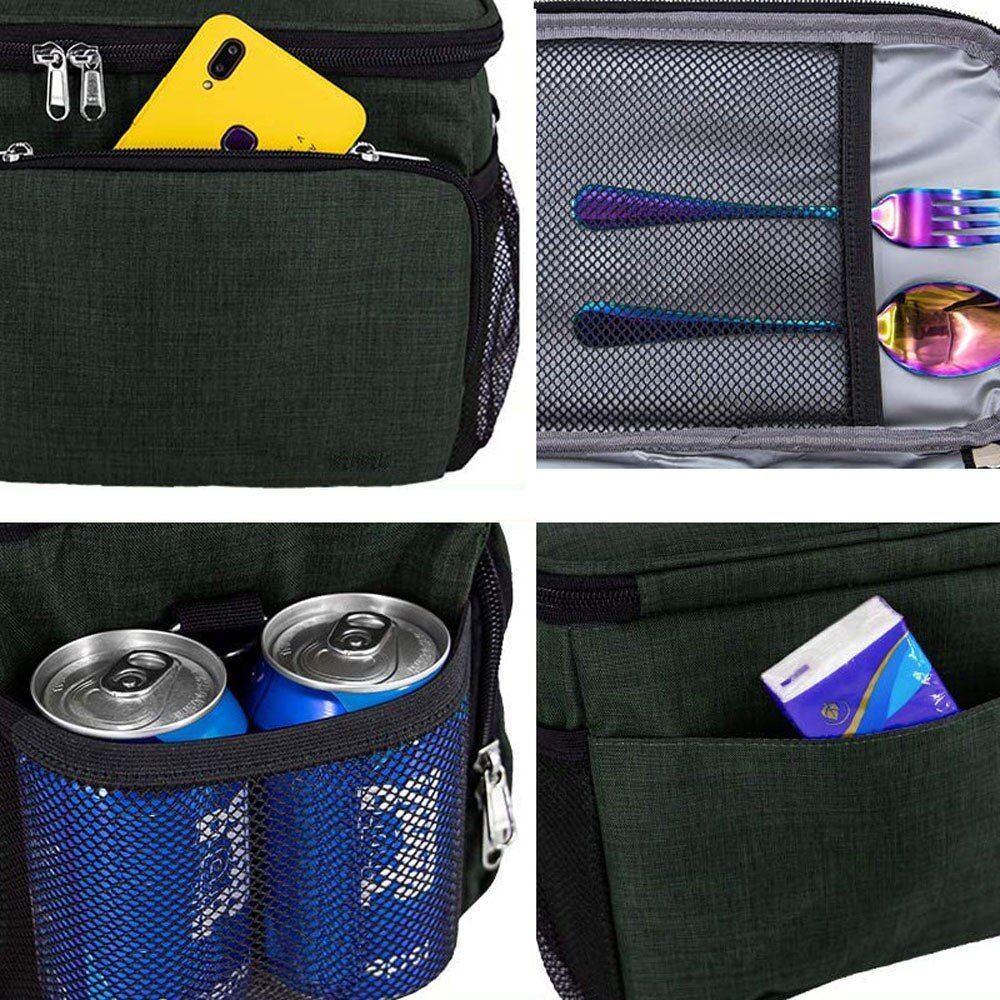 Insulated Lunch Bag Large Lunch Bags For Women Men Reusable Lunch Bag With Adjustable Shoulder Strap