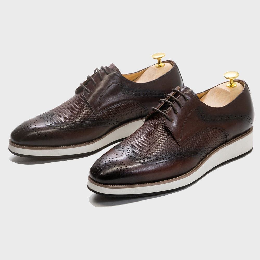 Classic Casual Business Genuine Leather Sneakers - Jointcorp