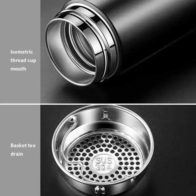 500ML Stainless steel thermos bottle with digital temperature display, Intelligent temperature measurement cup, LED