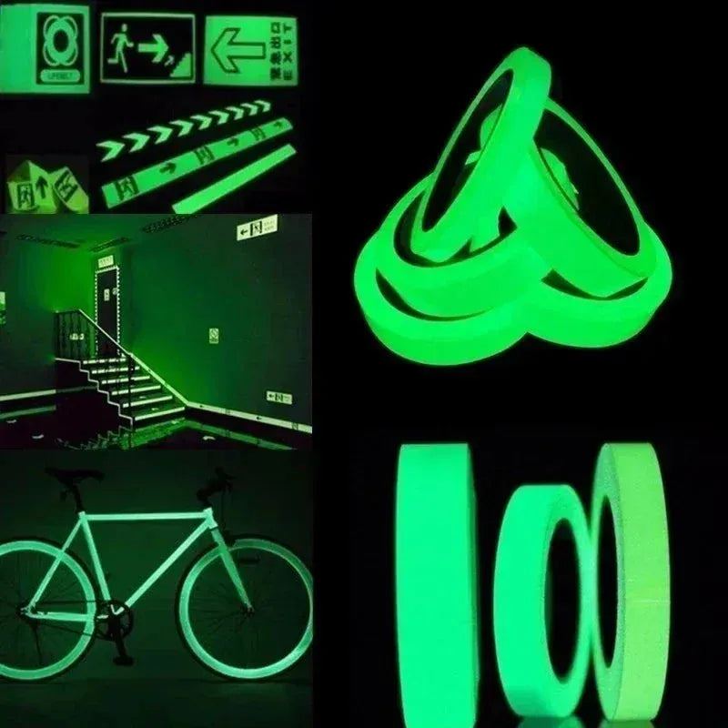 Night Light Strip Waterproof Tape Can Be Cut Wall Stickers Green Luminous Tape Glow in The Dark Staircase Fire Warning Home