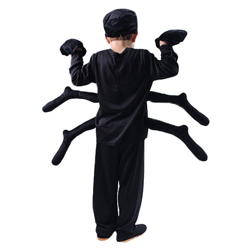 Children Animal Costume The Spider Modelling Cosplay Clothes Dress Up Kids Festival Stage Costumes Black A spider with six legs