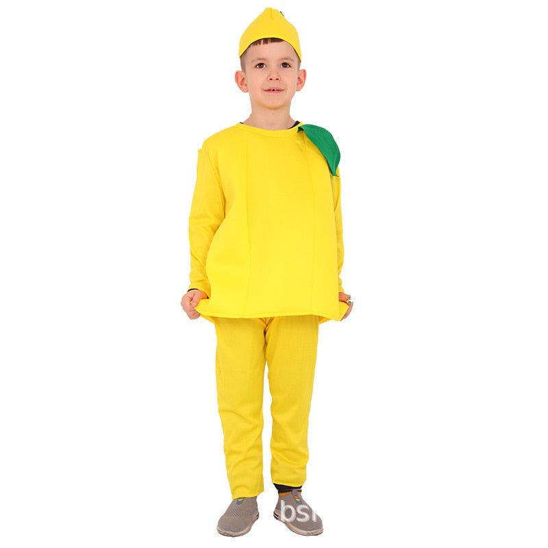 Children's Fruit Vegetables Clothing Modelling All Saints Garment Cosplay Take Tomato Lemon Grape Banana Strawberry Costume