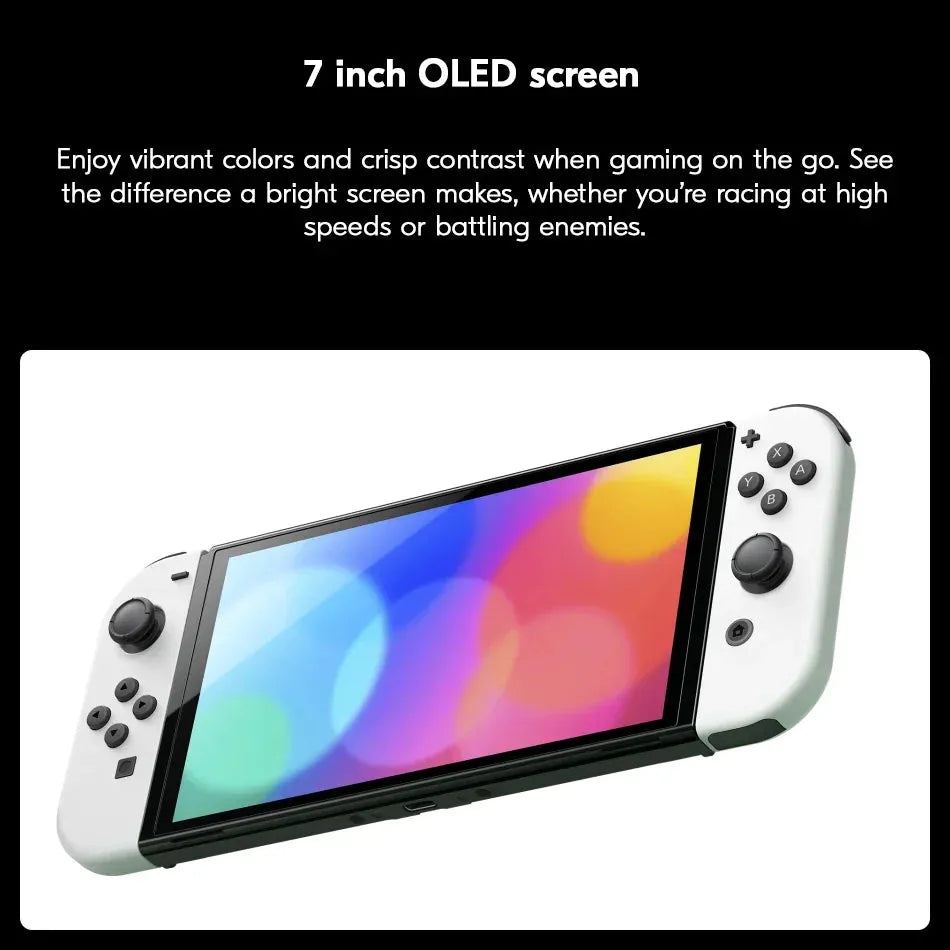 Original Nintendo Switch OLED Model 64GB White / Neon 7'' OLED Screen 3 Play Modes Joy-Con Controllers Portable Game Console