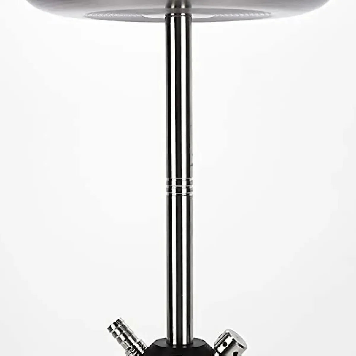 Stainless Steel Hookah Set, Soft Smoke Shisha with Silicone Hose Glass Base Metal Tray Narguile Sheesha Chicha Cachimbas