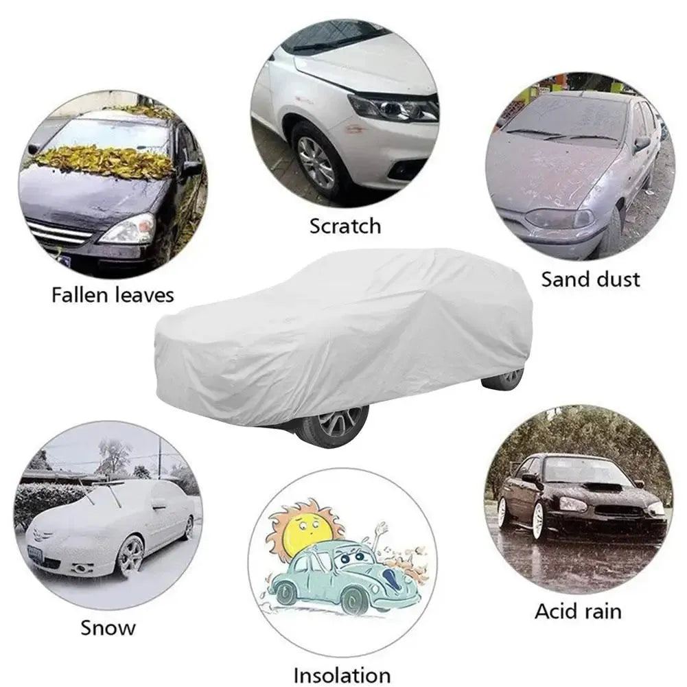 Waterproof Sunshade Car Cover - Universal SUV Sedan Scratch-Resistant Dustproof UV Protection Car Tools Summer Supplies