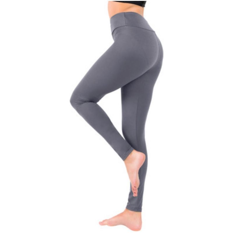 High Waisted Fitness Leggings for Women High Stretch Sport Yoga Pants Milk Silk Solid Color Tight - Jointcorp