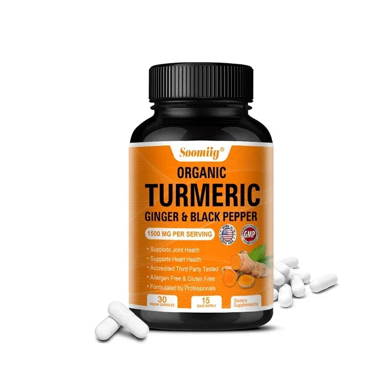 Turmeric Supplements - Promotes Digestive Health, Joint Health, Anti-inflammatory, Antioxidant, Cartilage Health Support