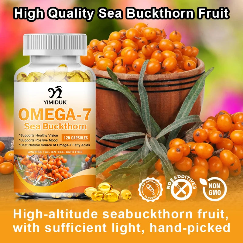 Sea Buckthorn (Omega 7) Capsules Improve Immunity Anti-aging Supplementing Liver Relieving Constipation Whitening Capsules