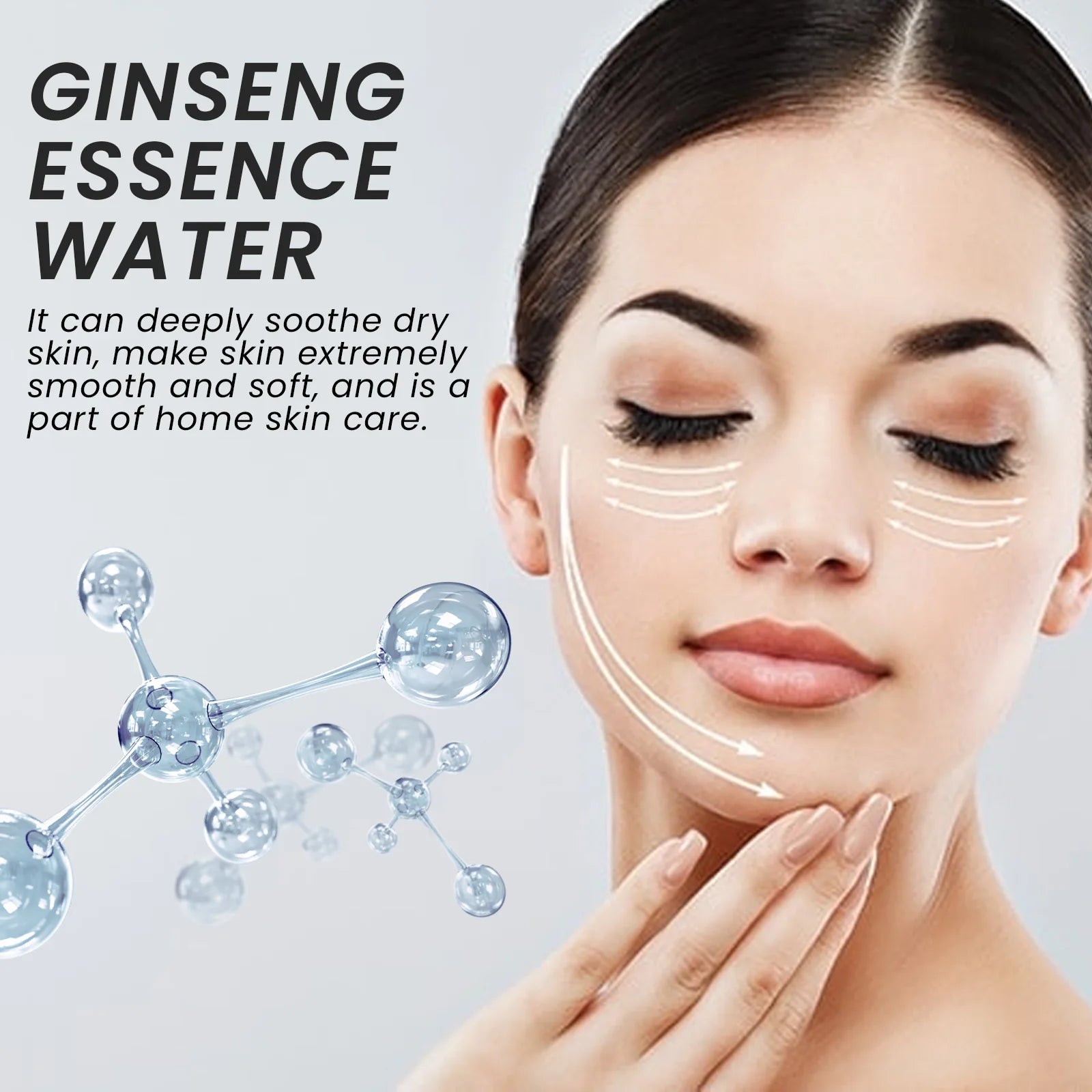 Ginseng Face Essence Anti Aging Fading Fine Lines Wrinkles Remover Tightening Brightening Moisturizing Hyaluronic Acid Serum