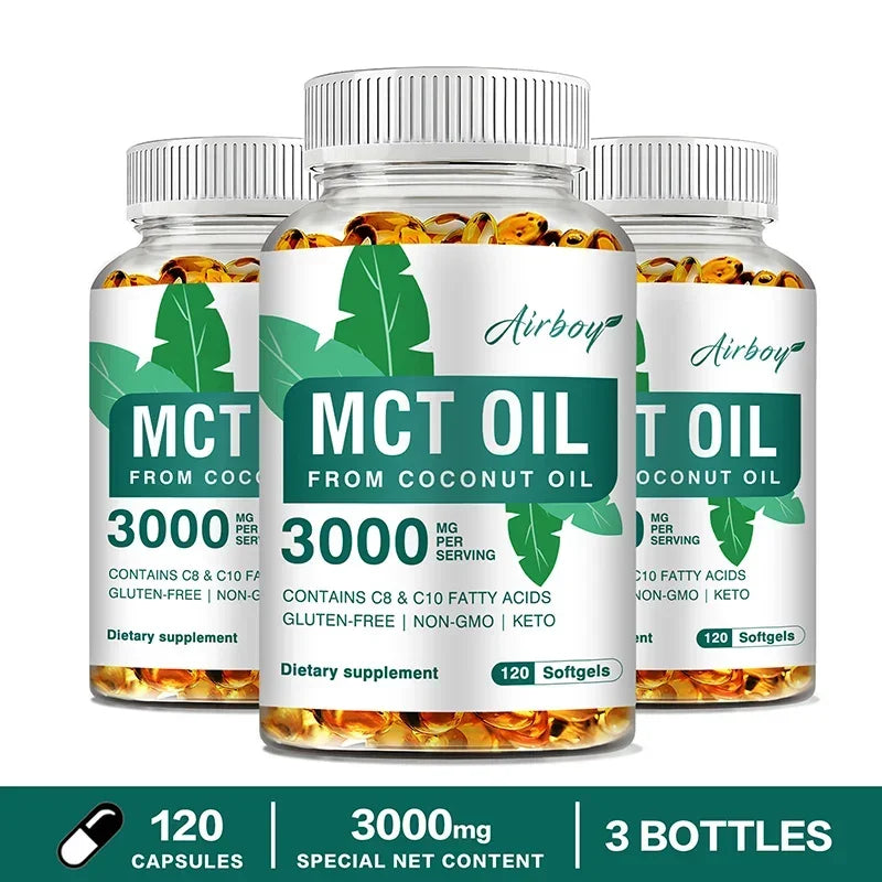 MCT OIL - Helps Reduce Excess Fat in The Abdomen, Arms and Thighs and Promotes Digestive Health