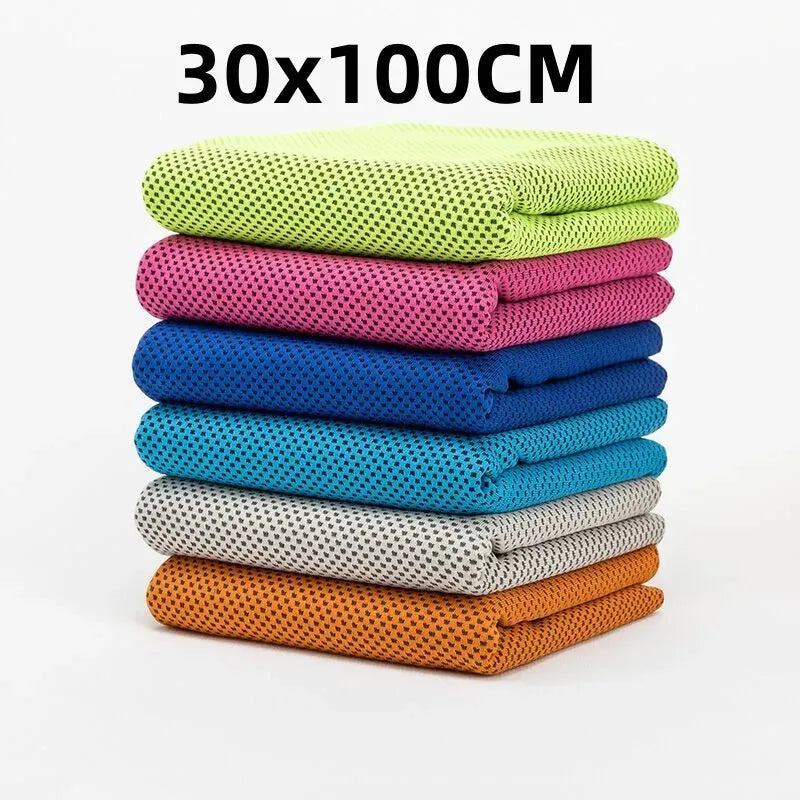 Microfiber Towel Quick-Dry Summer Thin Travel Breathable Beach Towel Outdoor Sports Running Gym Yoga Camping Cooling Scarf