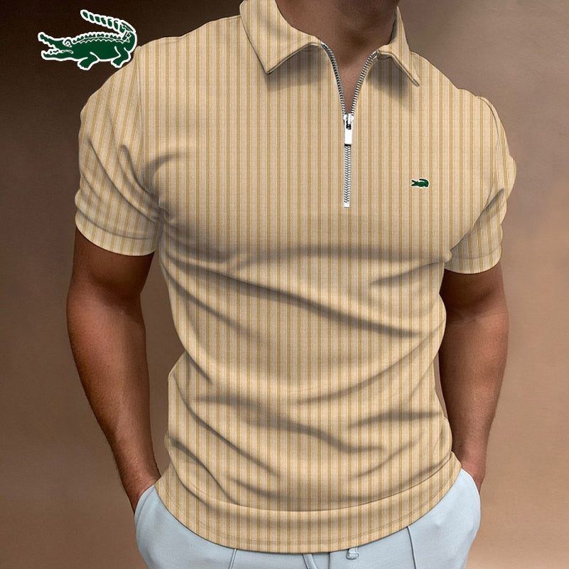 Men's Polo Shirt Fashion Stripe Short Sleeve - Jointcorp