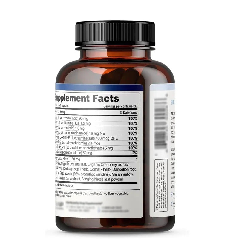 Kidney Health Support Supplement - Kidney Cleansing+15 Active Plants and Herbs -60 Capsules