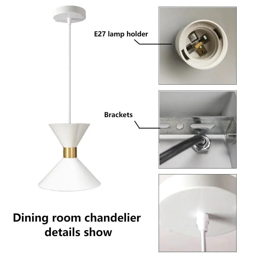 Simple Design Dining Table E27 Head Chandelier, Single/Double Head Two Specifications 110V~265V Restaurant Bar Room Decor Light