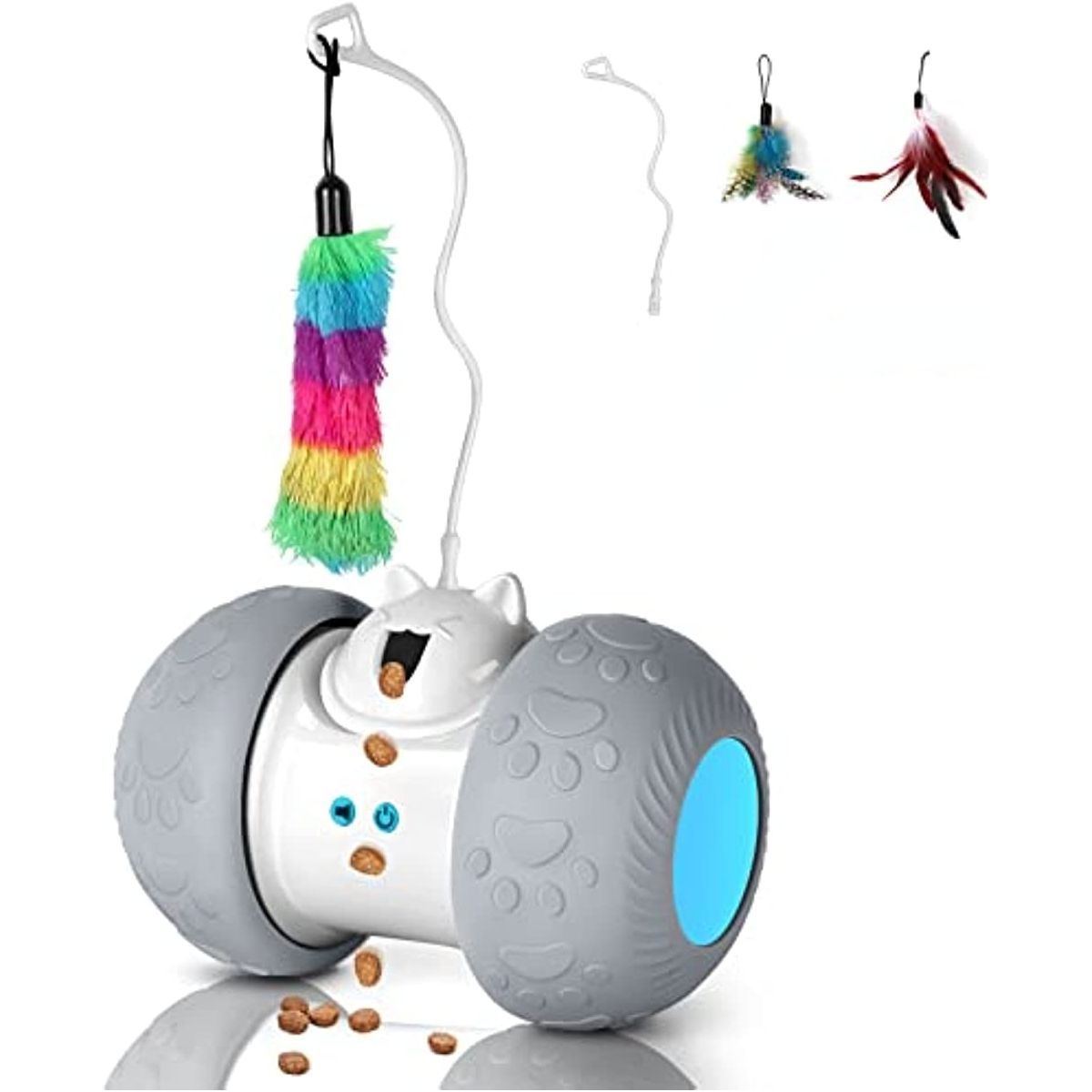 Interactive Cat Toys for Indoor Cats, Automatic Kitten Toys Electronic with Mouse and 3 Feathers for Cats to Play Alone Exercise - Jointcorp