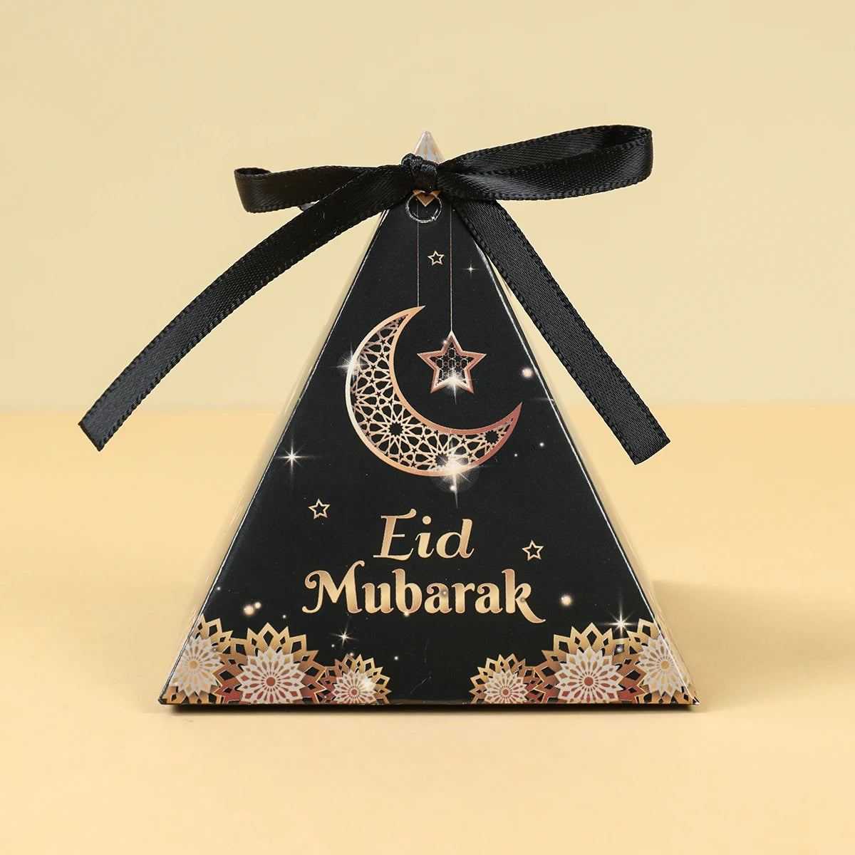 EID Mubarak Decor Triangle Candy Boxes Ramadan Decor 2025 Gift Box Ramadan Kareem Islamic Muslim Party Eid Al Adha Gifts