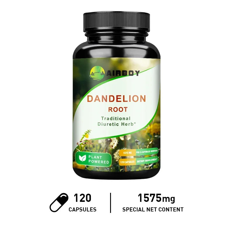 Dandelion Root Capsules - Diuretic, Promote Liver Detoxification and Cleansing, Enhance Immunity