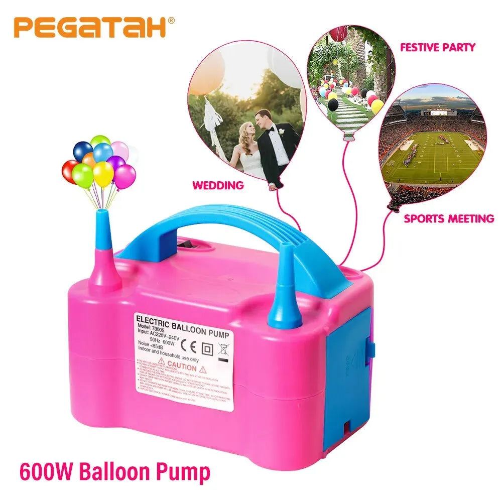 Electric Balloon Inflator Dual-Nozzle Globos Machine Air Blower for Party Balloon Arch Column Stand Inflatable