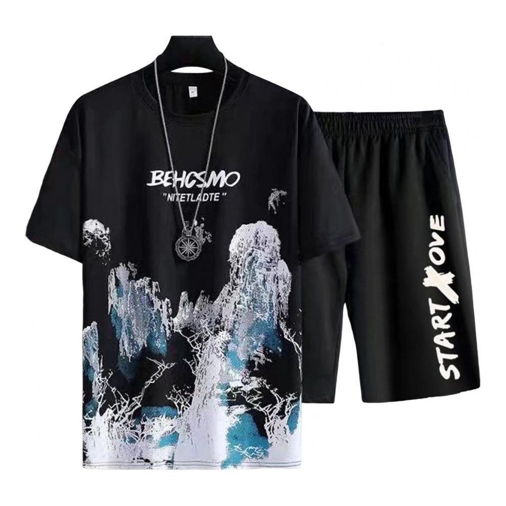 Men Tracksuits 3d Printing 2 Pieces Tops and Shorts Sportswear Man - Jointcorp