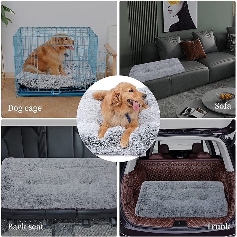 Plush Cat Beds Dog Bed Mat Removable for Cleaning Puppy Cushion Super Soft Claming Dog Beds Pet Bed for Small Medium Large Dogs - Jointcorp